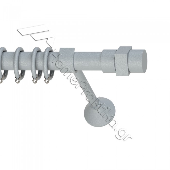 Κουρτινόξυλο Μεταλλικό Μονό Ø25 Anartisi S11 MY 04