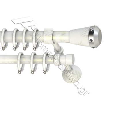 Κουρτινόξυλο Μεταλλικό Διπλό με Σωλήνα Ø25 Anartisi S5 σε χρώμα MY 34 / ΝΙΚΕΛ ΣΑΤΙΝΕ (MY 34 / NICKEL SATINED)