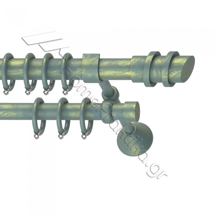 Κουρτινόξυλο Μεταλλικό Διπλό με Σωλήνα Ø25 Anartisi STATUS σε χρώμα MY 17