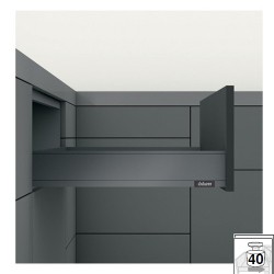 Μεταλλικό συρτάρι BLUM Legrabox -Κ- 14.4cm Βάθος 50cm με ενσωματωμένο φρένο και TIP ON σε χρώμα Ανθρακί