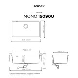 Νεροχύτης Υποκαθήμενος Mono 83,8x46,9 Schock 15090U-1302 Polaris CRISTADUR