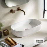 Νιπτήρας Μπάνιου Επιτραπέζιος 55x36 Bianco Ceramica 31055-300 Λευκό Γυαλιστερό