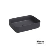 Νιπτήρας Μπάνιου 50x36 Επιτραπέζιος Bianco Ceramica 34050-421 Anthracite Matt