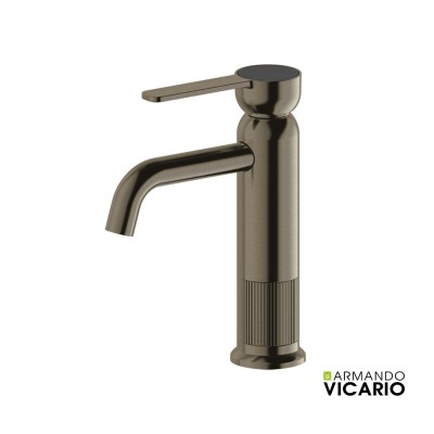 Μπαταρία Νιπτήρα με Βαλβίδα Clic-Clac Lumiere Vicario 516010-410 Black Brushed