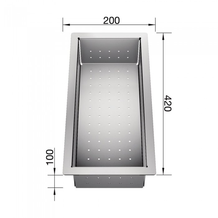 Πολυλειτουργικό σουρωτήρι 42x20 cm BLANCO  Inox 219649
