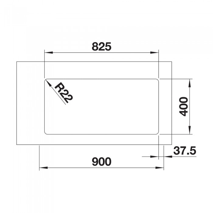 Υποκαθήμενος Ανοξείδωτος Νεροχύτης 86.5x44cm BLANCO σειρά ANDANO 400/400 U Satin Polish 522987