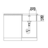 Υποκαθήμενος Ανοξείδωτος Νεροχύτης 49x44cm BLANCO σειρά ANDANO 450 U Satin Polish 522963