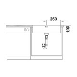 Ανοξείδωτος Νεροχύτης PUSHCONTROL 74x50cm BLANCO σειρά ANDANO 700-IF/A PUSHCONTROL Satin Polish 525246