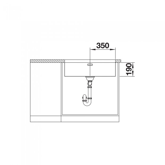 Υποκαθήμενος Ανοξείδωτος Νεροχύτης 74x44cm BLANCO σειρά ANDANO 700 U Satin Polish 522971