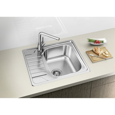 Ανοξείδωτος Νεροχύτης 60.5x50cm BLANCO σειρά DINAS 45 S MINI Brushed Finish 525122