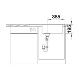 Ανοξείδωτος Νεροχύτης 78x50cm BLANCO σειρά DINAS XL 6 S COMPACT Brushed Finish 525121