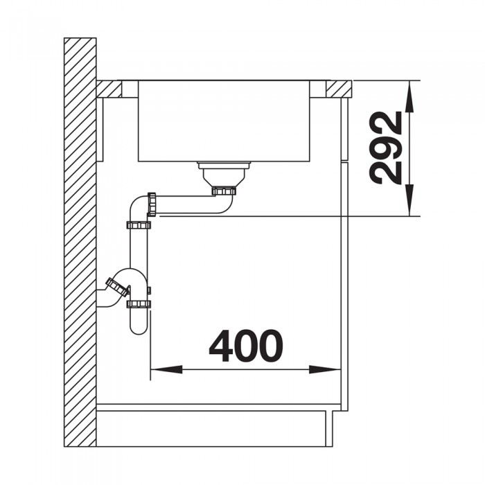 Ανοξείδωτος Νεροχύτης 78x50cm BLANCO σειρά DINAS XL 6 S COMPACT Brushed Finish 525121