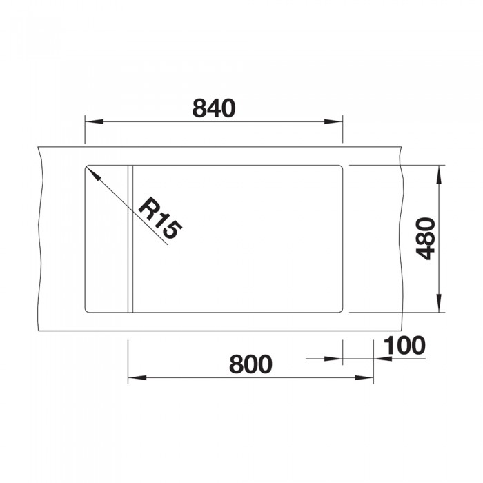 Νεροχύτης Γρανίτη 86x50cm BLANCO σειρά ELON XL 8 S Rock Grey 524871