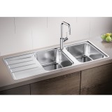 Ανοξείδωτος Νεροχύτης 116x50cm BLANCO σειρά LEMIS 8 S-IF Brushed Finish 523036