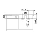 Ανοξείδωτος Νεροχύτης 116x50cm BLANCO σειρά LEMIS 8 S-IF Brushed Finish 523036