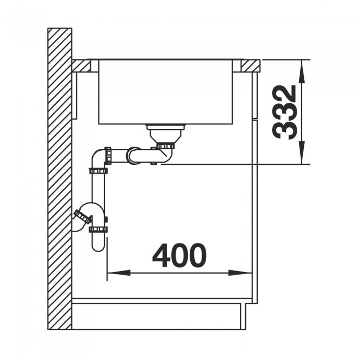 Ανοξείδωτος Νεροχύτης 116x50cm BLANCO σειρά LEMIS 8 S-IF Brushed Finish 523036