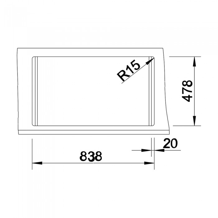 Ανοξείδωτος Νεροχύτης 86x50cm BLANCO σειρά PLENTA 9 Brushed Finish 514029