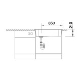 Ανοξείδωτος Νεροχύτης 86x50cm BLANCO σειρά PLENTA 9 Brushed Finish 514029