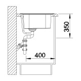 Ανοξείδωτος Νεροχύτης 86x50cm BLANCO σειρά PLENTA 9 Brushed Finish 514029