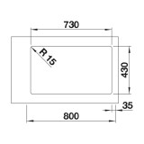 Ανοξείδωτος Νεροχύτης 74x44cm BLANCO σειρά SOLIS 700-IF Brushed Finish 526126