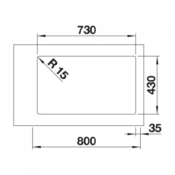 Ανοξείδωτος Νεροχύτης 74x44cm BLANCO σειρά SOLIS 700-IF Brushed Finish 526126