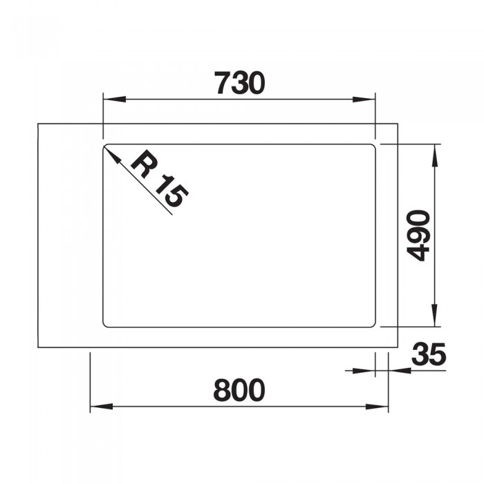 Ανοξείδωτος Νεροχύτης PUSHCONTROL 74x50cm BLANCO σειρά SOLIS 700-IF/A Brushed Finish 526127