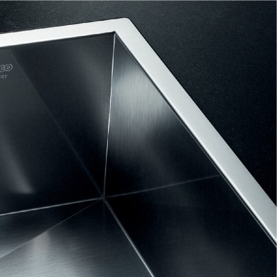 Ανοξείδωτος Νεροχύτης 54x44cm BLANCO σειρά ZEROX 500-IF Dark Steel 526245