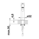 Μπαταρία Κουζίνας με Ντουζ BLANCO σειρά AMBIS-S Stainless Steel 523119