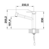 Μπαταρία Κουζίνας με Ντουζ BLANCO σειρά AMBIS-S Stainless Steel 523119