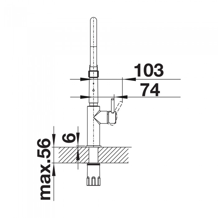 Μπαταρία Κουζίνας BLANCO σειρά CATRIS-S FLEXO Chrome 525791