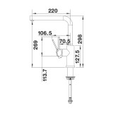 Μπαταρία Κουζίνας Αναδίπλούμενη BLANCO σειρά LANORA-F Stainless Steel 526179