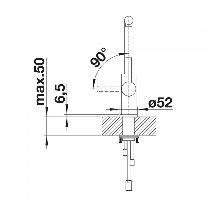 Μπαταρία Κουζίνας BLANCO σειρά LANORA-S Stainless Steel 523123