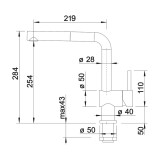 Μπαταρία Κουζίνας Σπαστή με Ντουζ BLANCO σειρά LINUS-S-F Chrome 514023