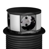 Αναδυόμενο Πολύμπριζο Push100 με 3 μπρίζες Schuko , 1 USB type A θύρα και 1 USB type C θύρα Emuca 5221214