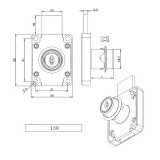 Κλειδαριά Επίπλου EVERGOOD Model 139 με Διάμετρο Κυλίνδρου 19mm και Μήκος Κυλίνδρου 32mm (D19 x L32) σε χρώμα Χρώμιο