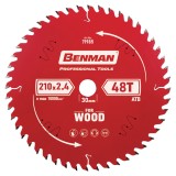 Πριονόδισκος για Δισκοπρίονο 210x2.4mm/30mm, 48T Benman Expert Wood 71985