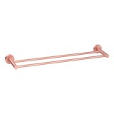 Διπλή Πετσετοθήκη 60cm Bronze Art σειρά Inox304 4230-R1 Rose Gold Mat