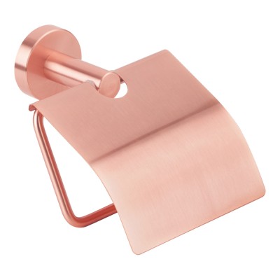 Χαρτοθήκη με καπάκι Bronze Art σειρά Inox304 5030-R1 Rose Gold Mat