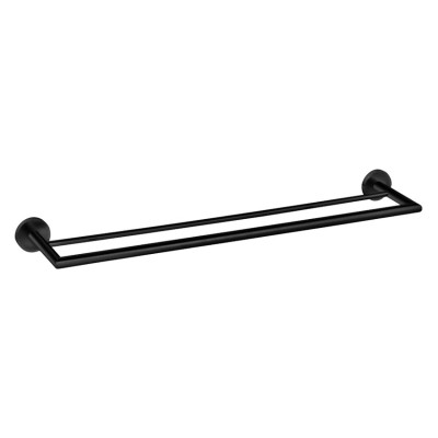 Διπλή Πετσετοθήκη 60cm Bronze Art σειρά Loft-500 4250-MM Black Mat