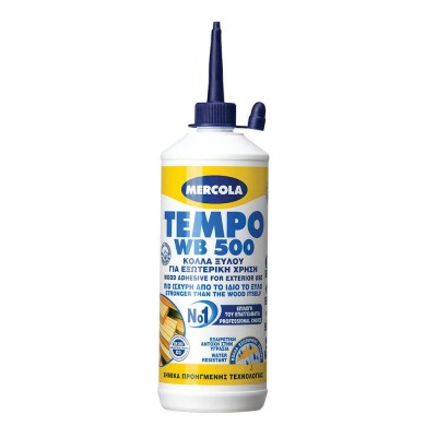 Κόλλα ξύλου PVAC λευκή D3 750gr Mercola Tempo Wb 500 01023