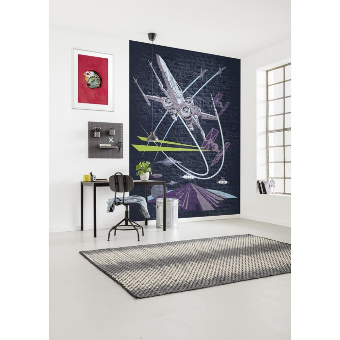 Φωτοταπετσαρία Τοίχου KOMAR "Star Wars Classic Concrete X-Wing" σειρά "DISNEY MARVEL" 200x280cm DX4-039