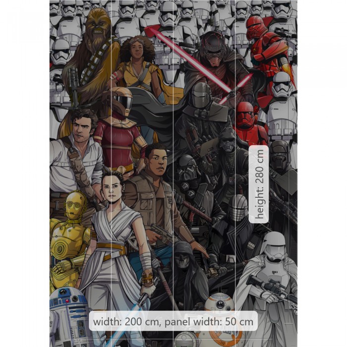 Φωτοταπετσαρία Τοίχου KOMAR "Star Wars Retro Cartoon" σειρά "DISNEY MARVEL" 200x280cm DX4-075