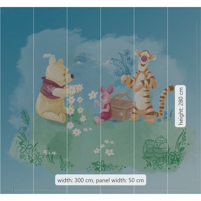 Φωτοταπετσαρία Τοίχου KOMAR "Winnie Pooh Picnic" σειρά "DISNEY MARVEL" 300x280cm DX6-033