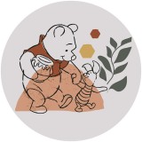 Αυτοκόλλητη Φωτοταπετσαρία Τοίχου KOMAR "Winnie the Pooh Soulmate" σειρά "DOTS" Ø125cm DD1-036