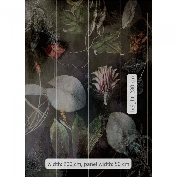 Φωτοταπετσαρία Τοίχου KOMAR "Night Flowers" σειρά "ΙΝΚ" 200x280cm INX4-044