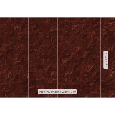 Φωτοταπετσαρία Τοίχου KOMAR "Red Slate Tiles" σειρά "ΙΝΚ" 400x280cm INX8-078