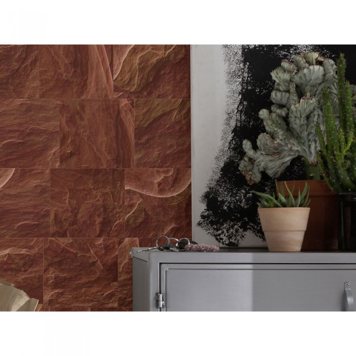 Φωτοταπετσαρία Τοίχου KOMAR "Red Slate Tiles" σειρά "ΙΝΚ" 400x280cm INX8-078