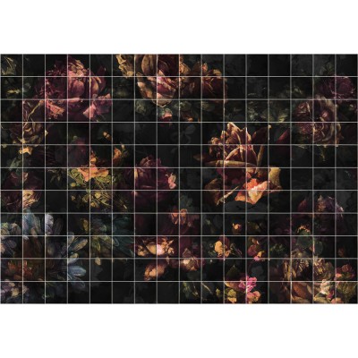 Φωτοταπετσαρία Τοίχου KOMAR "Tiles Flowers" σειρά "ΙΝΚ" 400x280cm INX8-080