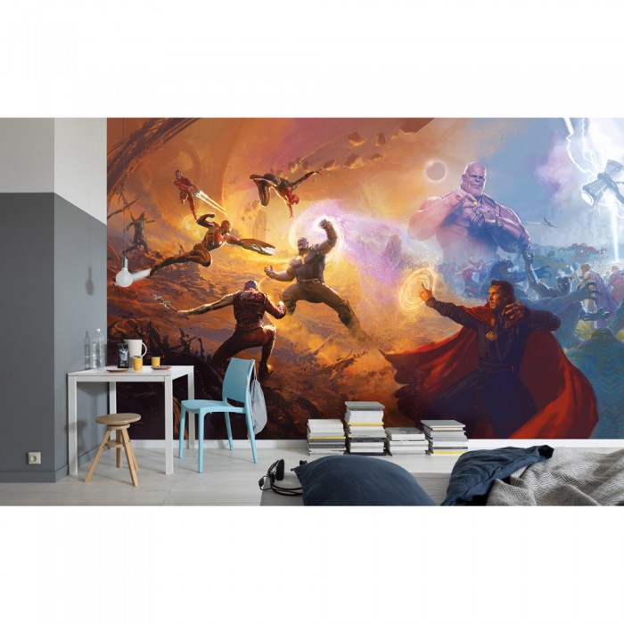 Φωτοταπετσαρία Τοίχου KOMAR "Avengers Epic Battles Two Worlds" σειρά "INTO ADVENTURE" 500x280cm IADX10-076