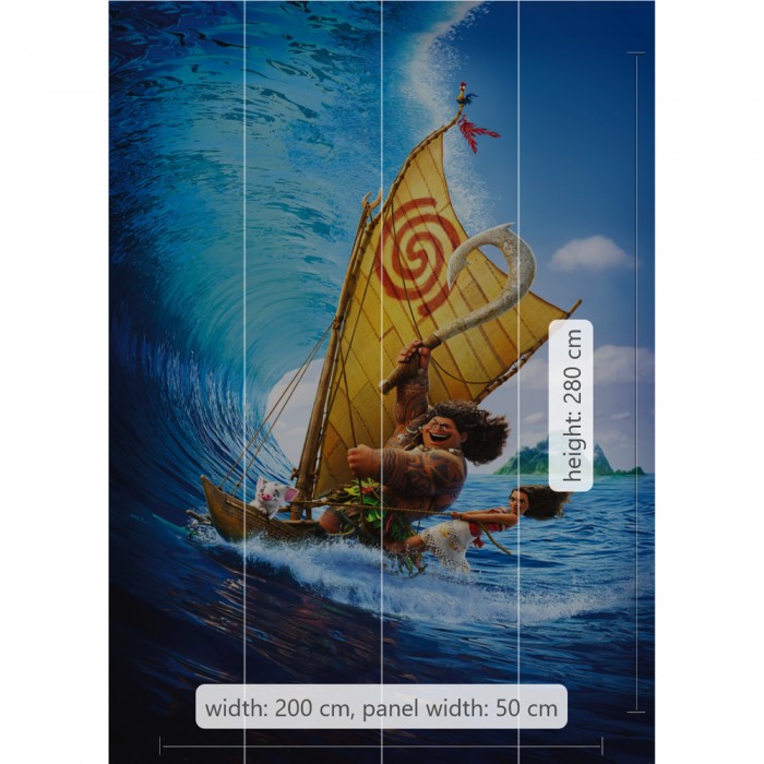 Φωτοταπετσαρία Τοίχου KOMAR "Moana Ride the Wave" σειρά "INTO ADVENTURE" 200x280cm IADX4-010